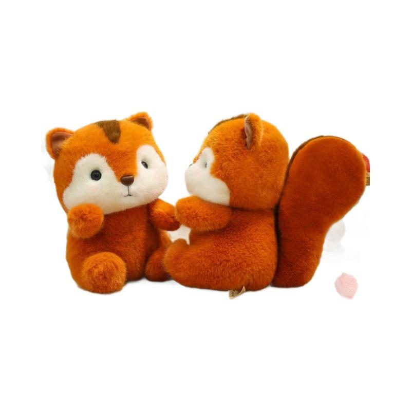 Cute Queer Squirrel Plush Toy Little Squirrel 8 Inch Grabbing Machine Doll Doll Gift Cartoon Animal