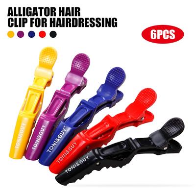6ks/šarže vlasových sponiek do vlasov Kadernícke sponky Pazúrová časť Plastové aligátorové sponky do vlasov Grip Barbers Vlasové doplnky