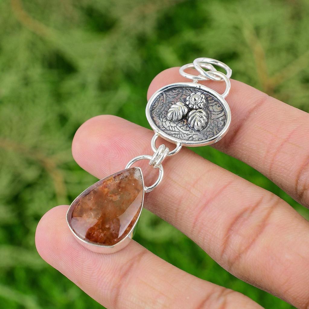 Daughters Day Sale Garden Quartz Stone Sister Pendant Jewelry Sterling Silver