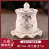 Ceramic Drawing Relief Cup Lotus Lotus Guanyin Cup With Lid And Saucer Tea Set Living Room Coffee Table Decoration Accessories