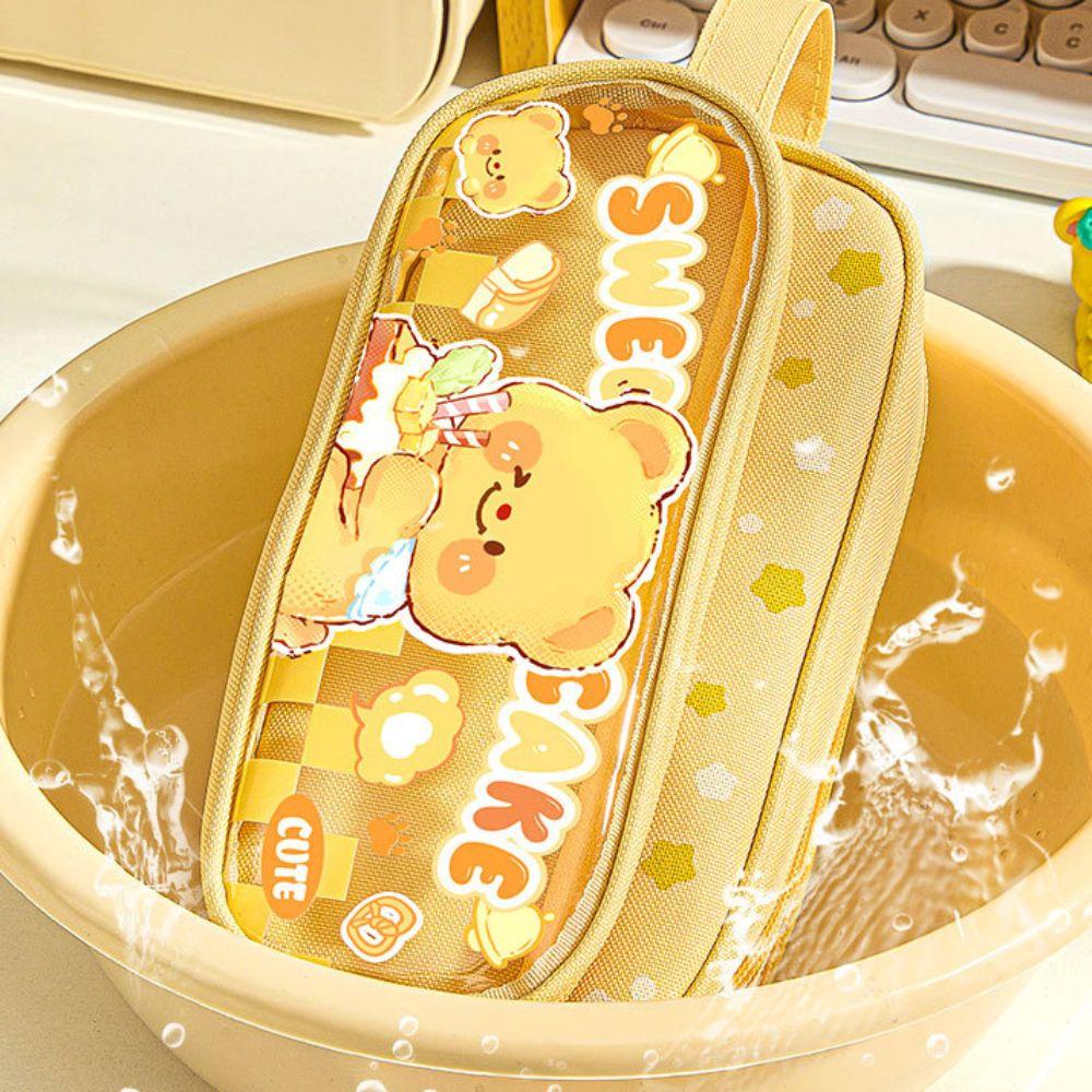 Large Capacity Candy Colored Pencil Bag Dopamine Pencil Case Stationery Storage Bag  Students