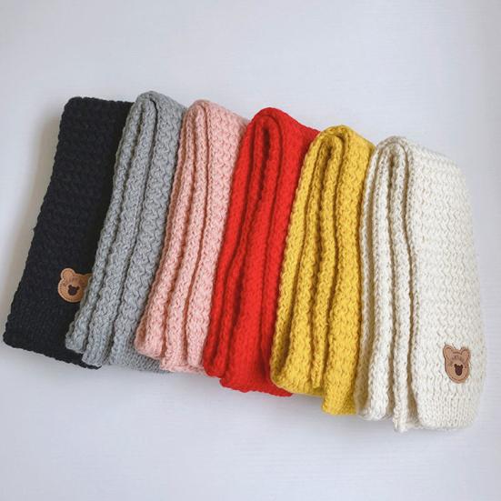 Vinterlue og skjerfsett for barn Myk strikket varm dusk lue og halsvarmer Kaldt vær sett for gutter jenter småbarn