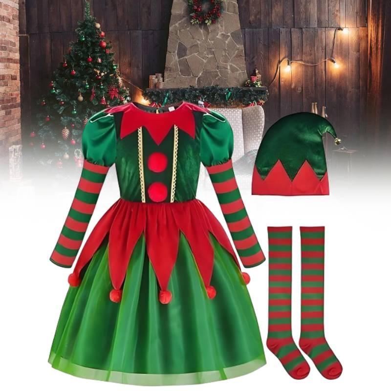 Cosplay Clown Children Costume Princess Dress Set Christmas Halloween Party