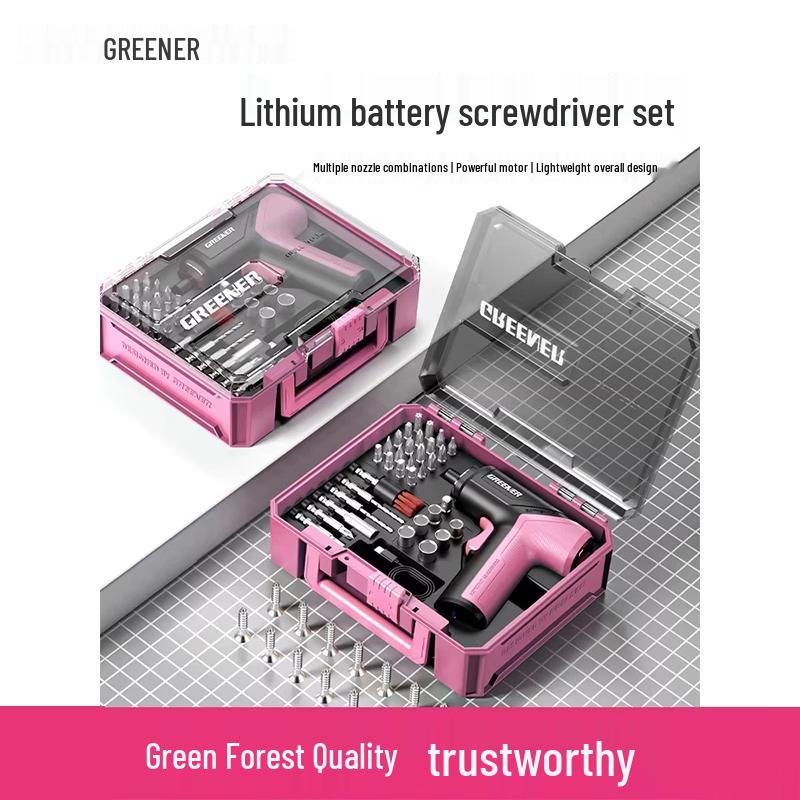 GREENER 3.6V 5NM Cordless Electric Screwdriver Kit CN Plug (adapter Included)