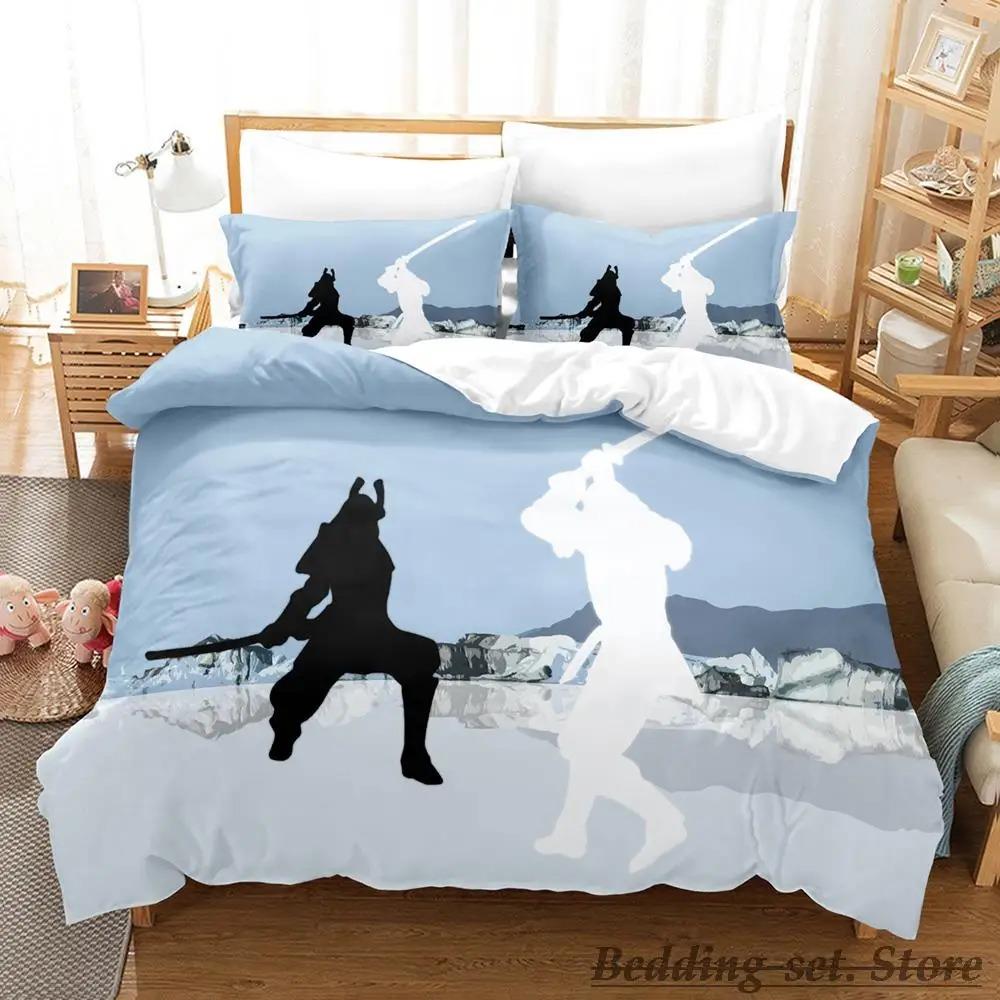 Samurai Anime Bedding Set Single Twin Full Queen King Size Duvet Cover Sets for Adult Kid Bedroom