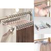 Standard Wardrobe Pants Hanger With Non Slip Stainless Steel Clips For Home Storage And Organization