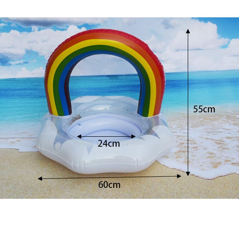 

И Детский Взрослый Радужное Облако Надувной Плавательный Круг Водный Плавник Игрушка 60 cm