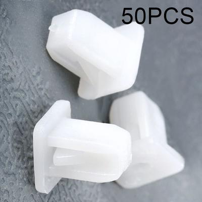 50pcs Square Fasteners Retainer Fender Car Door Trim Panel Push Rivet Clips