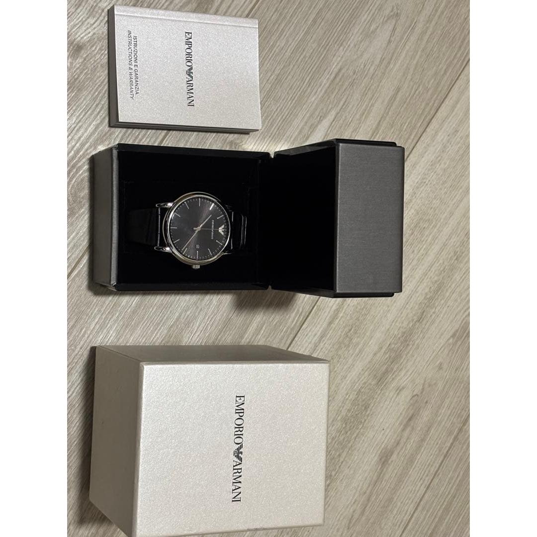 Used EMPORIO ARMANI black analog watch