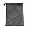 Black Drawstring Mesh Storage Bag – Double-Sided Basketball Net Bag