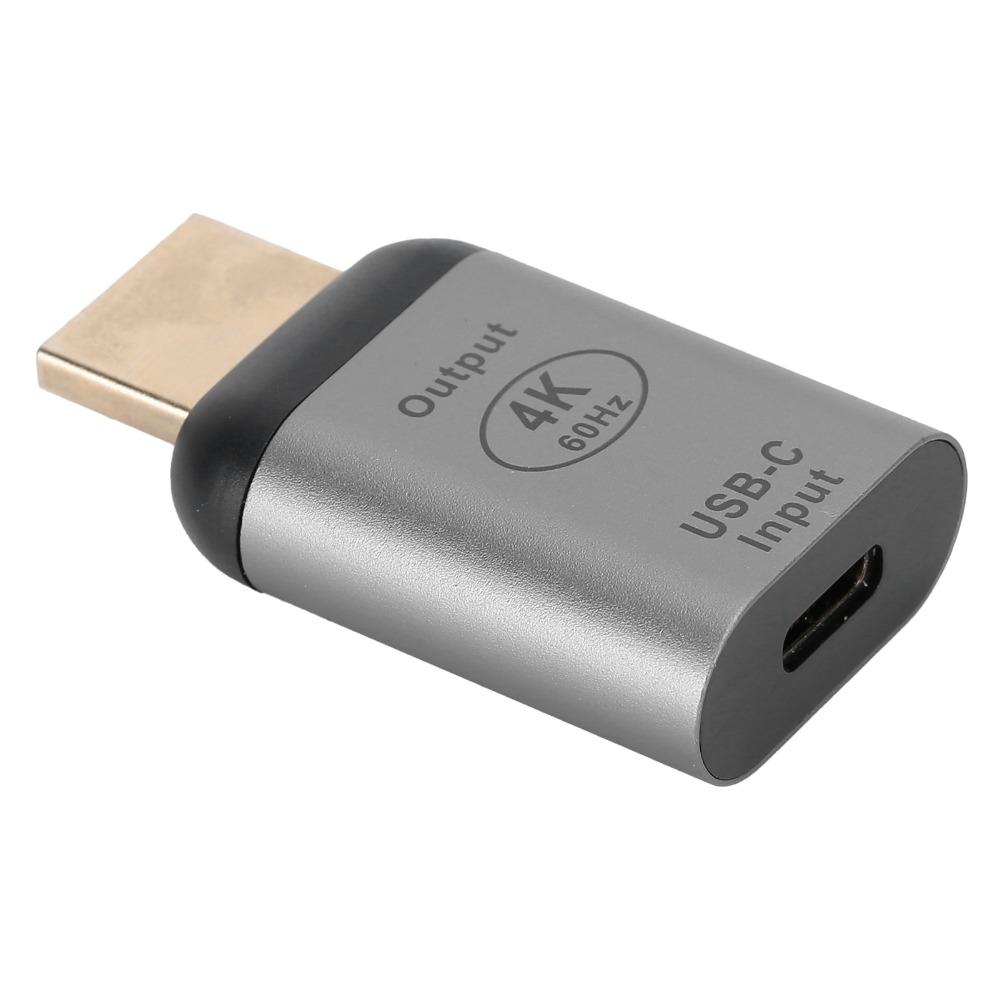 4K 60Hz USB-C zu HD Adapter Aluminiumlegierung Gehäuse HD Adapter Anschluss für Tablet, Telefon, Laptop