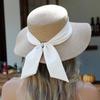 1Pc Women Sun Straw Hat Wide Brim Straw Sun Hat Foldable Packable Beach Summer Hat Foldable Roll Up Floppy Beach Hat For Women