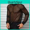 Camisa Masculina Renda de Rede Top de Rede Masculino Malha Transparente Camiseta Muscular Rede Camiseta de Baixo