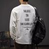 Spring And Autumn Texture Bamboo Cotton Men'S Long Sleeve T-Shirt Retro Trendy Brand Printed T-Shirt Autumn Loose Sweater