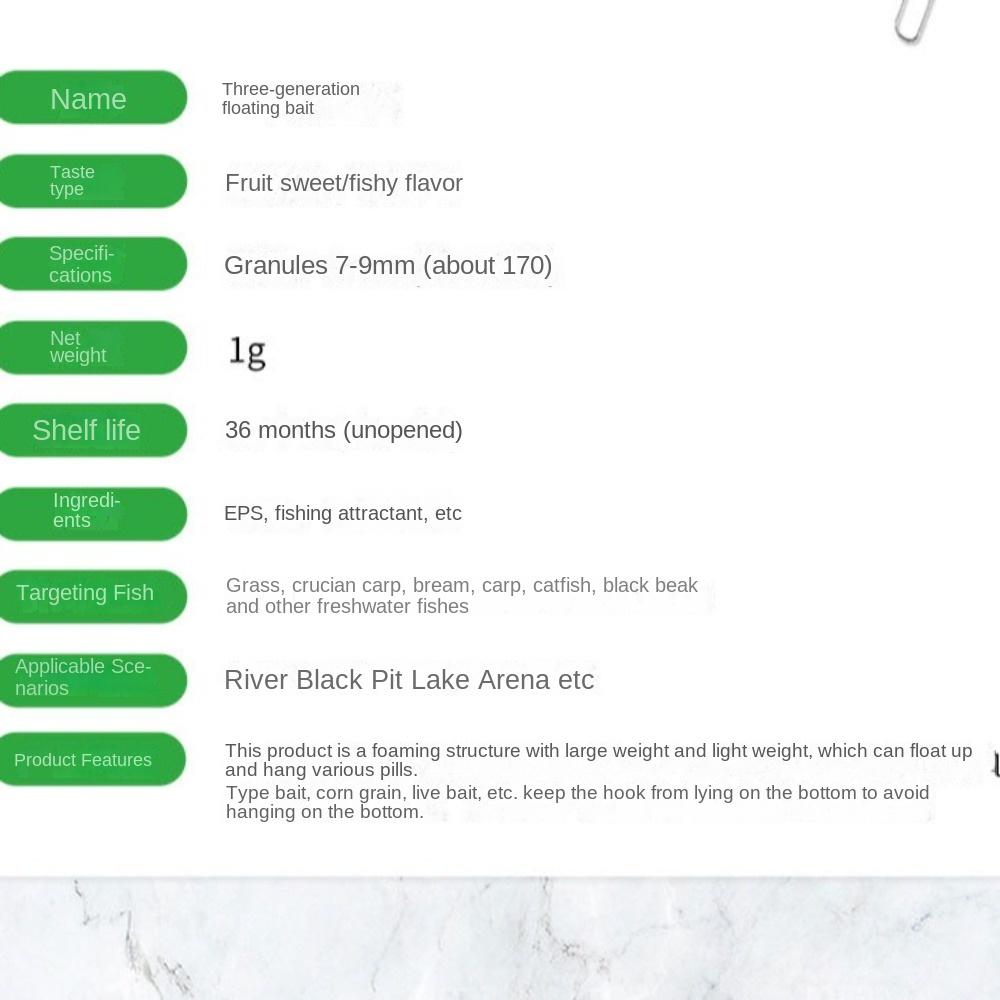 1 Bottle170pcs Foam Fishing Foam Buoyancy Crucian Carp Bait Reusable Fishing  Buoyancy Bait