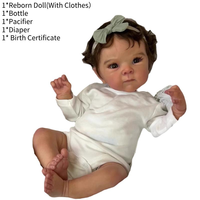 Realistic Reborn 18in Baby Dolls Open Eyes Lifelike Girl Children Toy Xmas Gift