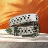 Blingbling Rhinestones Waist Belt Studded Grommet Buckle Rivets Costumes Rhinestones Heavy Duty for Jeans Pants