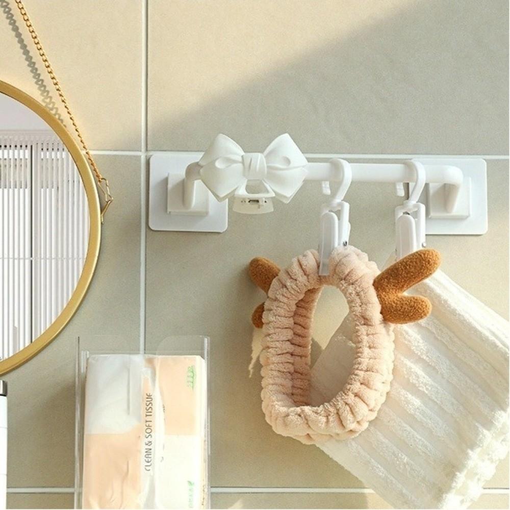 Portaoggetti da Parete per Elastici per Capelli, Fasce per Capelli, Fermagli, Cerchietti, Porta Fasce Multifunzione Senza Foratura