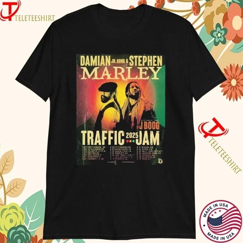 30% Damian Marley And Stephen Marley Traffic Jam 2025 Tour Dates T-shirts Unisex T-Shirt XL