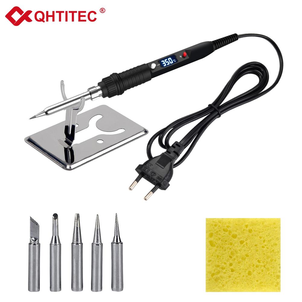 JCD 80W Soldering Iron Sponge Professional Tin Electric Bread Adjustable Temperature 220V Lead-free Welding Repair Tools