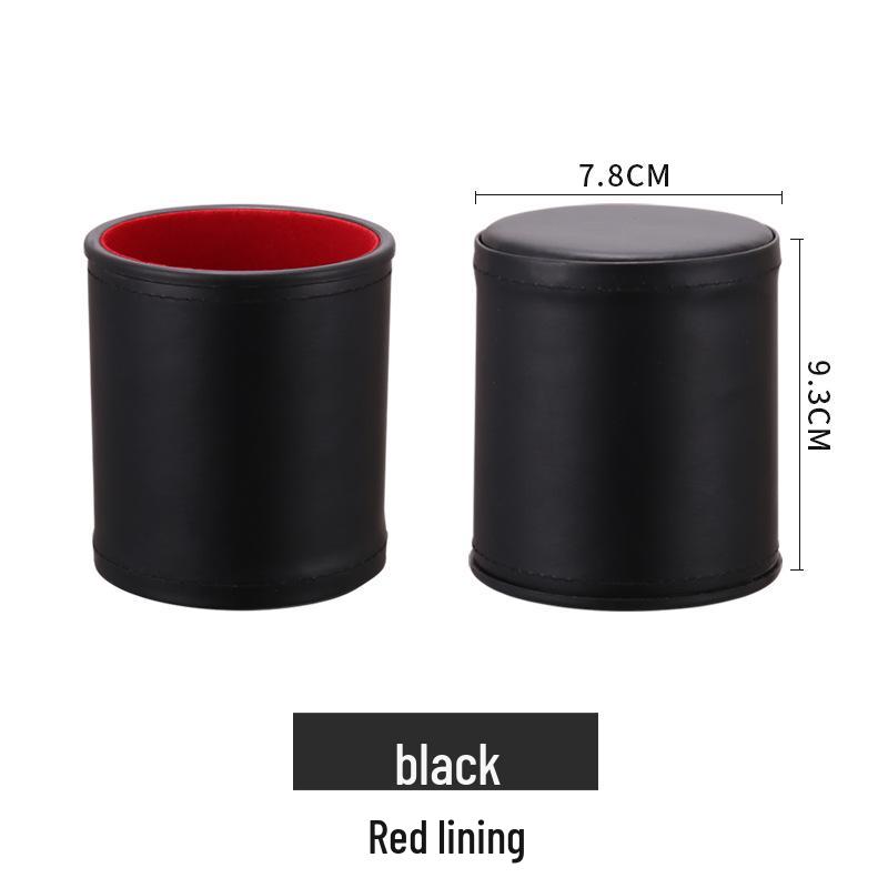 Premium Leather Sound-Dampening Dice Cup Set with Dice Tower & Pattern for Bars and Speakeasies