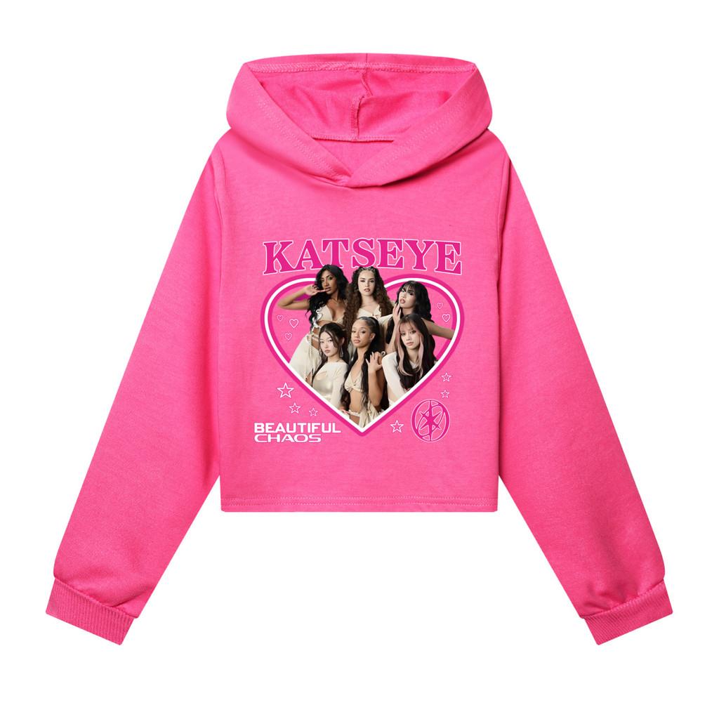 5347 Hanorace Casual cu Mânecă Lungă, Imprimate Multicolor KATSEYE pentru Fete