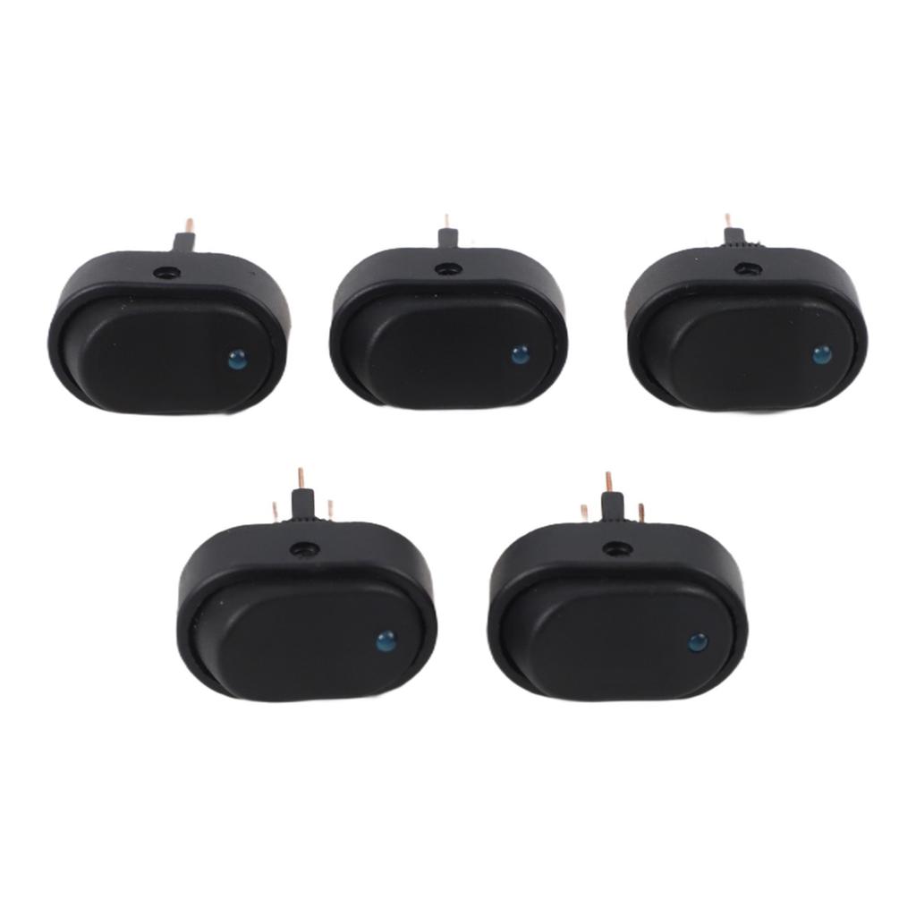 12 Volt 30 Amp Rocker Switch 5 Pack LED Light For Marine Automotive Use