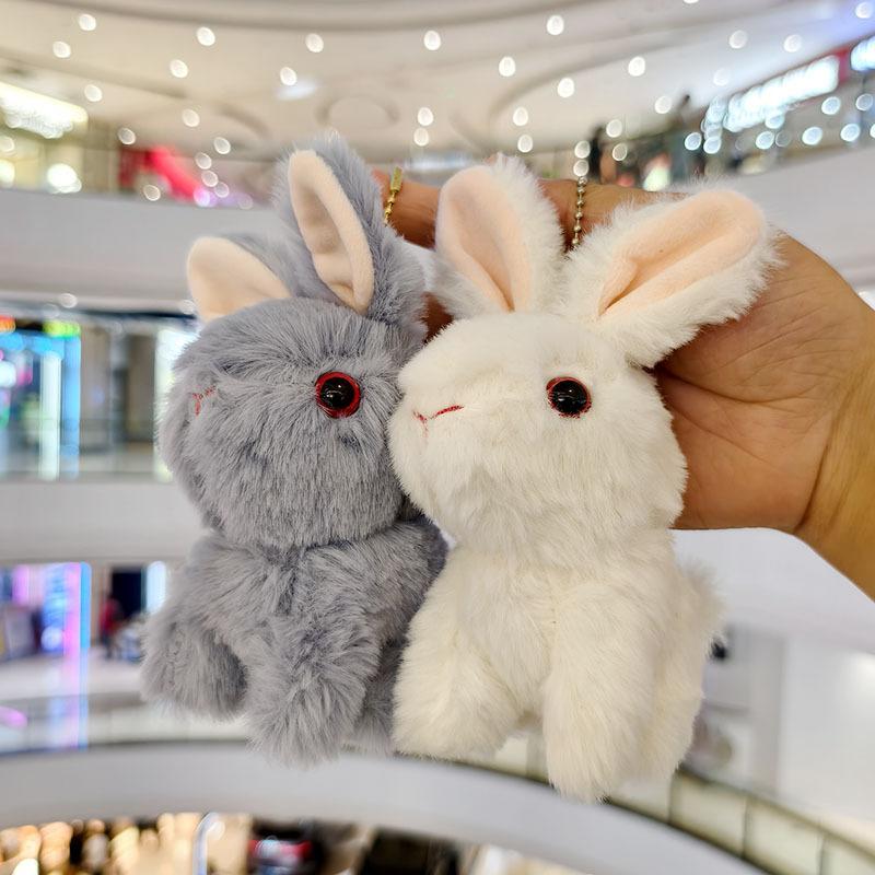 1pc Trendy Plush Simulated Rabbit Doll for Women with Cute Charm, Decorative Accessory for Keys, Bags & Backpacks Gift Bag Charm