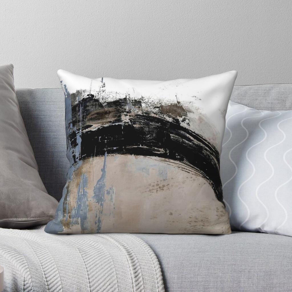 Neutral Abstract Pillowcase Polyester Linen Velvet Printed Zip Decorative Throw Pillow Case Car Cushion Case