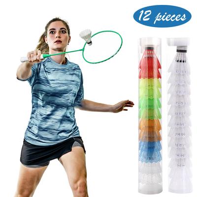 12pcs Plastic Badminton Shuttlecock Lightweight Badminton for Hitting Practice Shuttlecocks for Training for Kids Entertainment