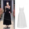 Niche Backless Beach Dress, Early Spring Inner Splicing Suspender Skirt, Women's French First Love, Small White Dress, High Waist Skirt