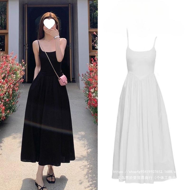 Niche Backless Beach Dress, Early Spring Inner Splicing Suspender Skirt, Women's French First Love, Small White Dress, High Waist Skirt