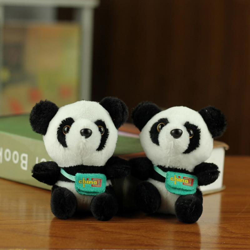 Cute Realistic Panda Plush Toy Backpack Adorable Panda Accessory Bear Keychain Kids Gift Large Panda Stuffed Animal