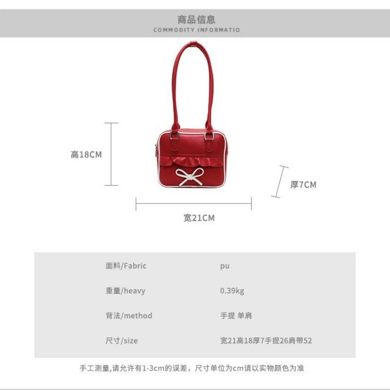 Niche Design Handbag Bag Women's New Fashion Bow Small Square Bag Commuter Shoulder Armpit Bag