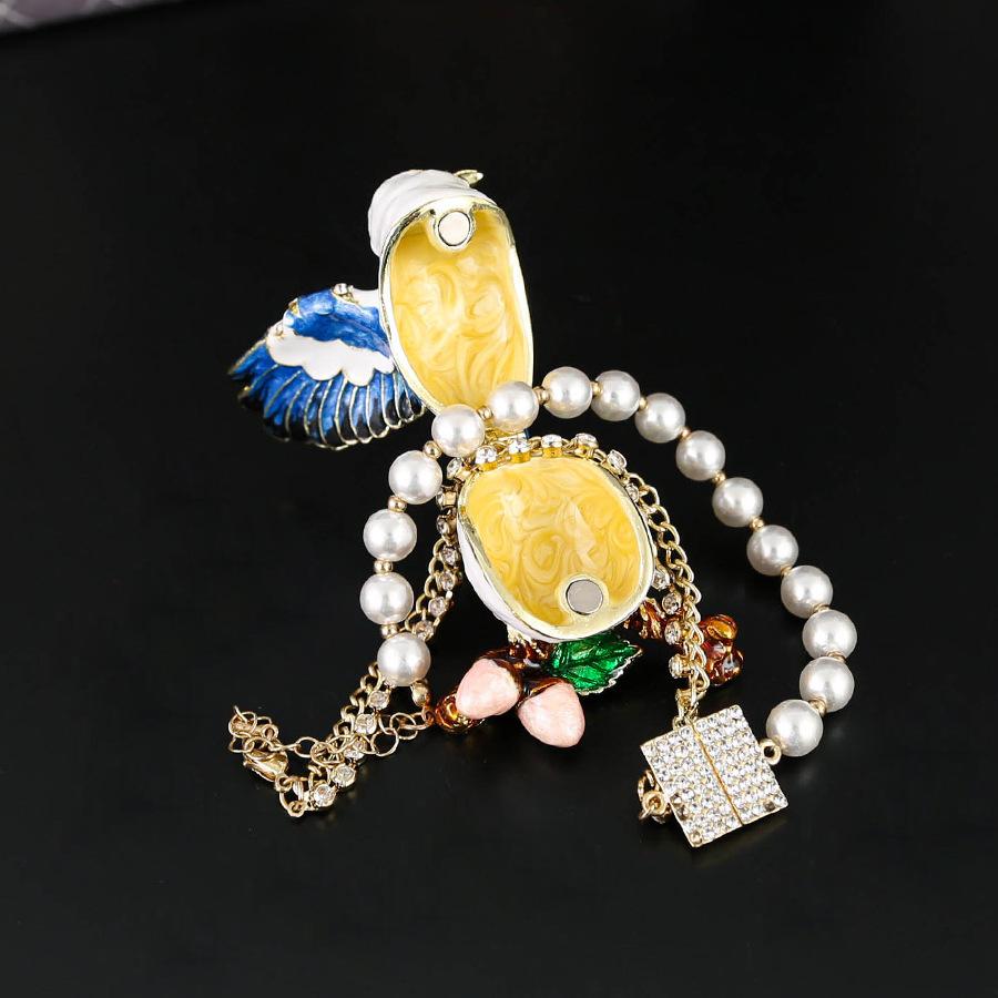 Enamel Diamond Magpie Jewelry Box Crafts Creative Home Jewelry Box Ornament Small Storage Box Dust Flip Home