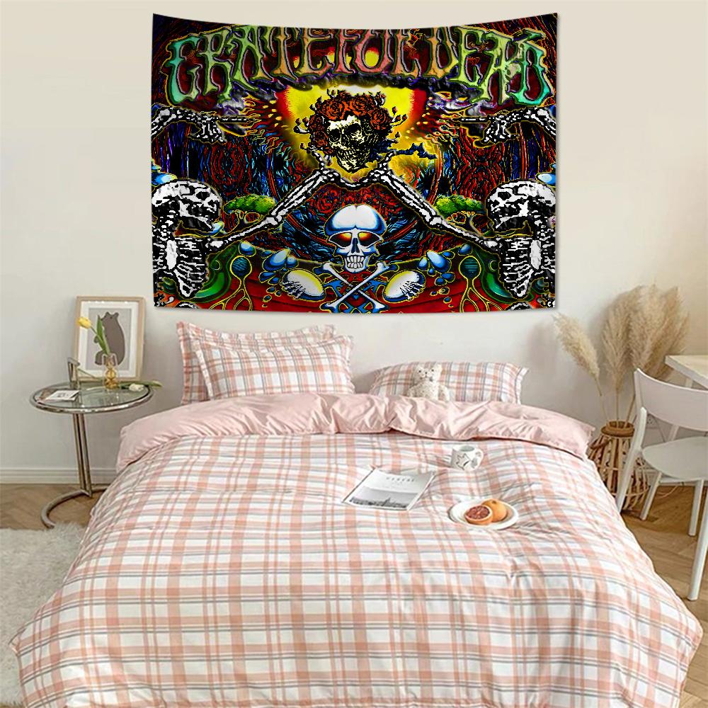 GGrateful DDead Colorful Tapestry Wall Hanging Hanging Tarot Hippie Wall Rugs Dorm Art Home Decor