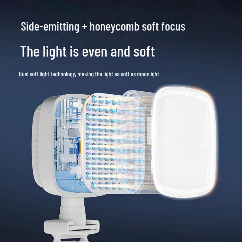 Luz de Relleno Portátil D5 con Pinza para Móvil para Selfies y Streaming