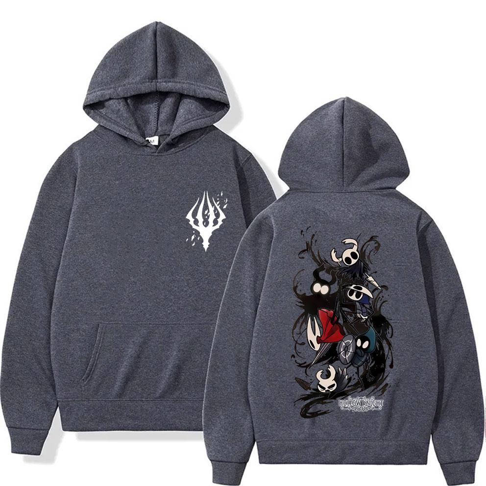 Gra Hollow Knight Bluza z kapturem Męska Moda Streetwear Odzież Męska Damska Casualowe Oversize Bluzy Unisex Retro Otaku Miłośnicy Pulower