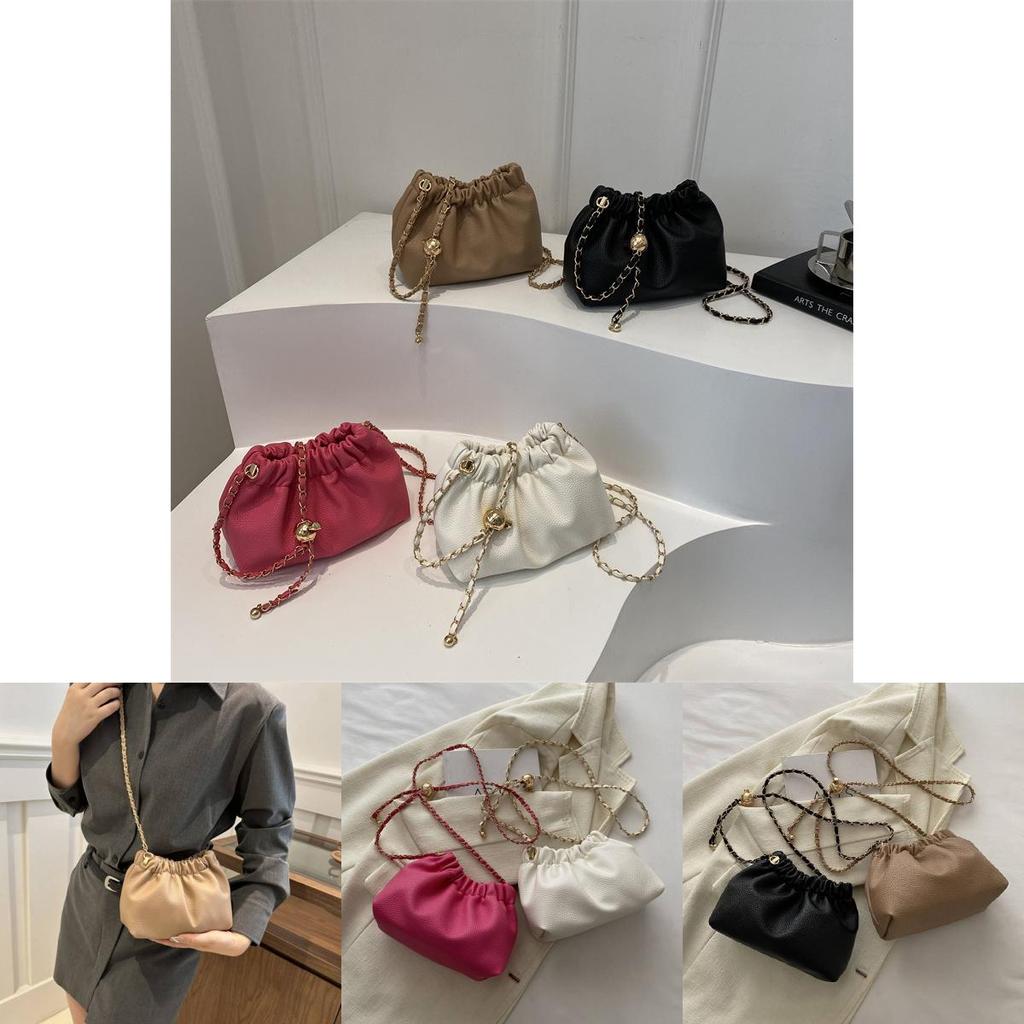 Stylish Pu Bucket Bag For Women 2024 Trendy Street Fashion Shoulder Bag In Multiple Colors