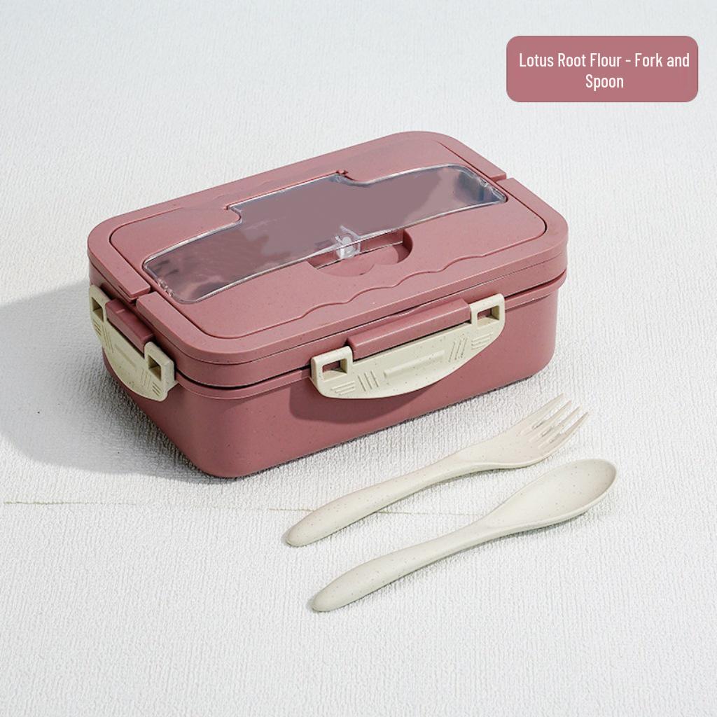 Wheat Straw Insulated Microwave-Safe Bento Lunch Box for Office & Students