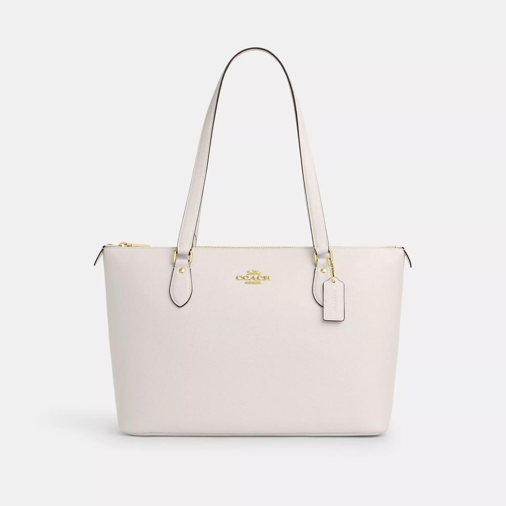 

Coach Gallery Tote Bag Gold Chalk One Size