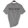 2024 Summer Milano Letters Printing Y2k T-shirt For Man Short Sleeved Luxury Tees For Men's Clothing Loose Pure Cotton Soft Tops