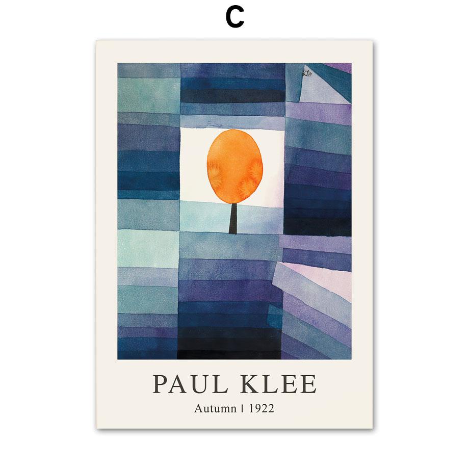 Exposición de Paul Klee, cuadro sobre lienzo para pared, carteles Vintage minimalistas modernos e impresiones de imágenes de pared para decoración para sala de estar