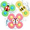 Ainiv Suction Cup Spinner Toys, 3 Pack Octopus Finger Fidget Spinners, Cartoon Bath Water Toys, Sensory Toys for Toddlers Kids Age 1-6