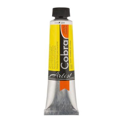 Oil Paint - Cobra - Watermixable - Lemon Yellow - 40ml Tube - Artists