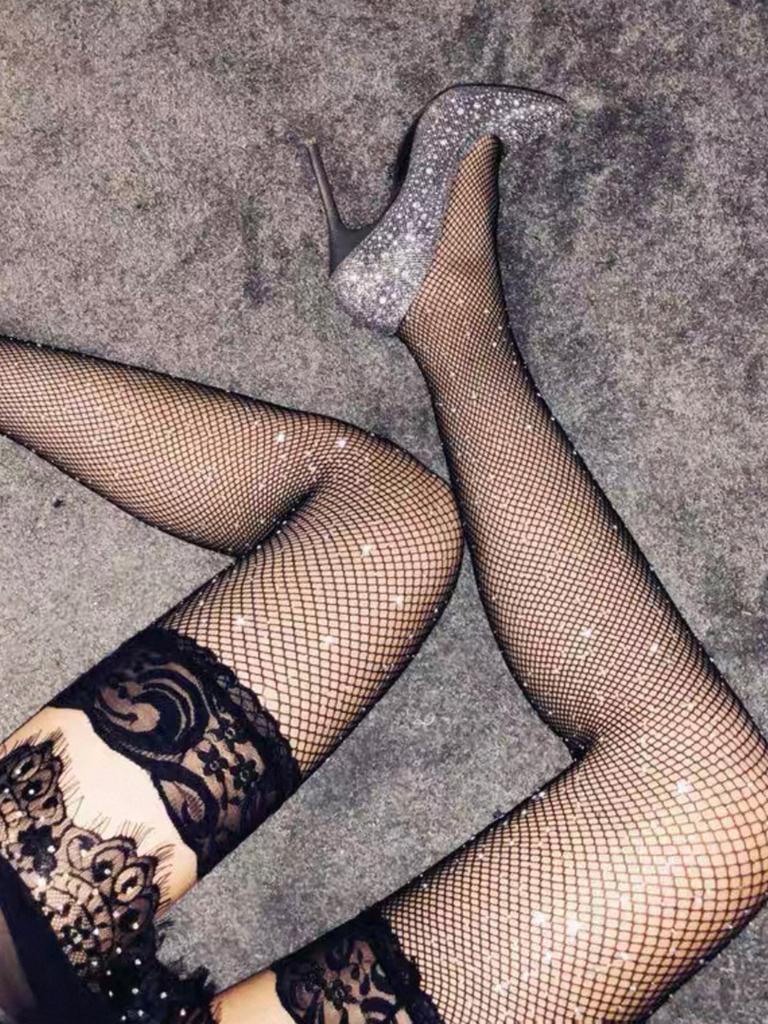 1 Pair Diamond Lace Thigh High Sheer Stockings for Women, Ultra-Thin Anti-Snag Silicone Anti-Slip, Suitable for Daily Wear/Date