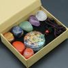 8Pcs/Box, Boho Energy Natural Stone Yoga Stone 7 Chakra Stone Jewelry Set for Birthday Party Wedding Gifts, Unique Easter Mother's Day Craft Supplies