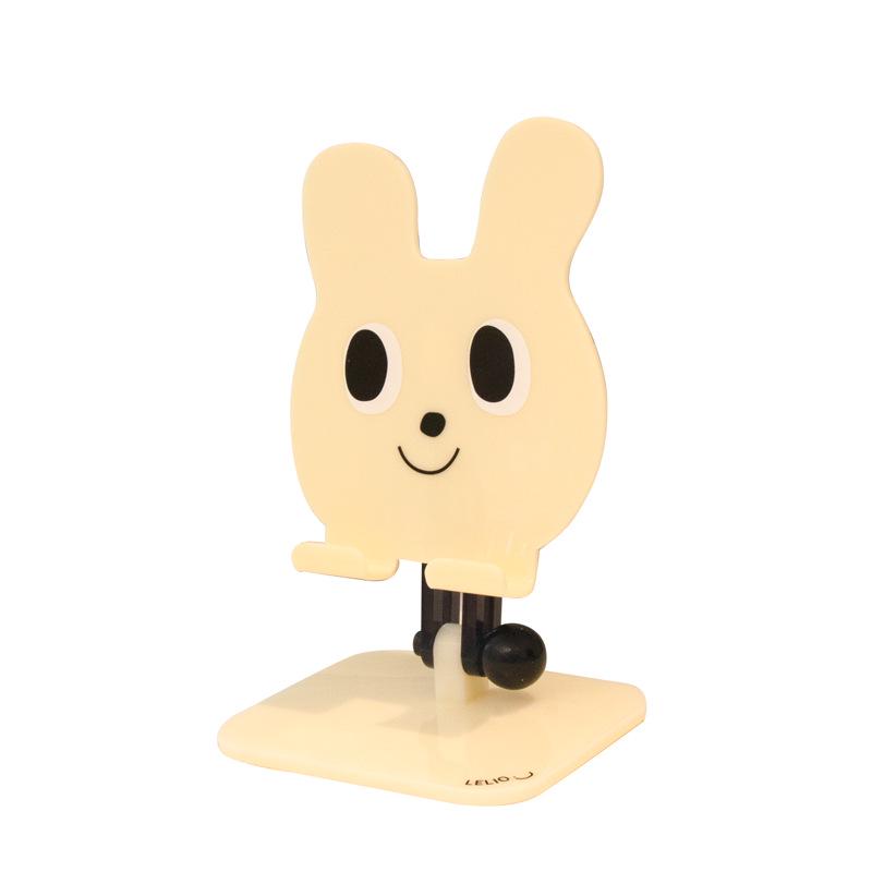 Adorable Rabbit Phone & Tablet Stand | Foldable, Adjustable, Ideal for Desktop Viewing | Mini Support with Logo розовый