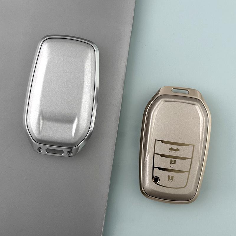 3-Button Key Case & Aluminum Alloy Buckle for Toyota Alphard/Vellfire/Crown