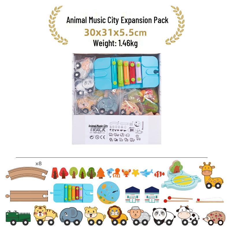 Elektrisk togsett i tre - Kompatibelt med Thomas